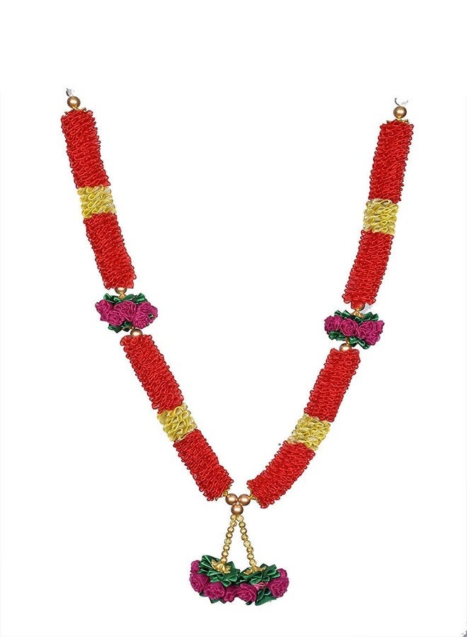 Veltic - Net Ribbon Bridal Garland - Red VE107R - Image 1